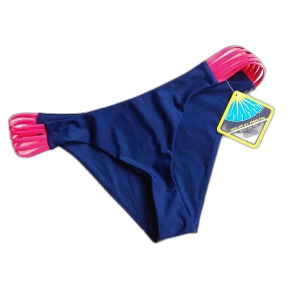 Fabletics Navy Vivian Cheeky Bikini Bottom S - Picture 1 of 4